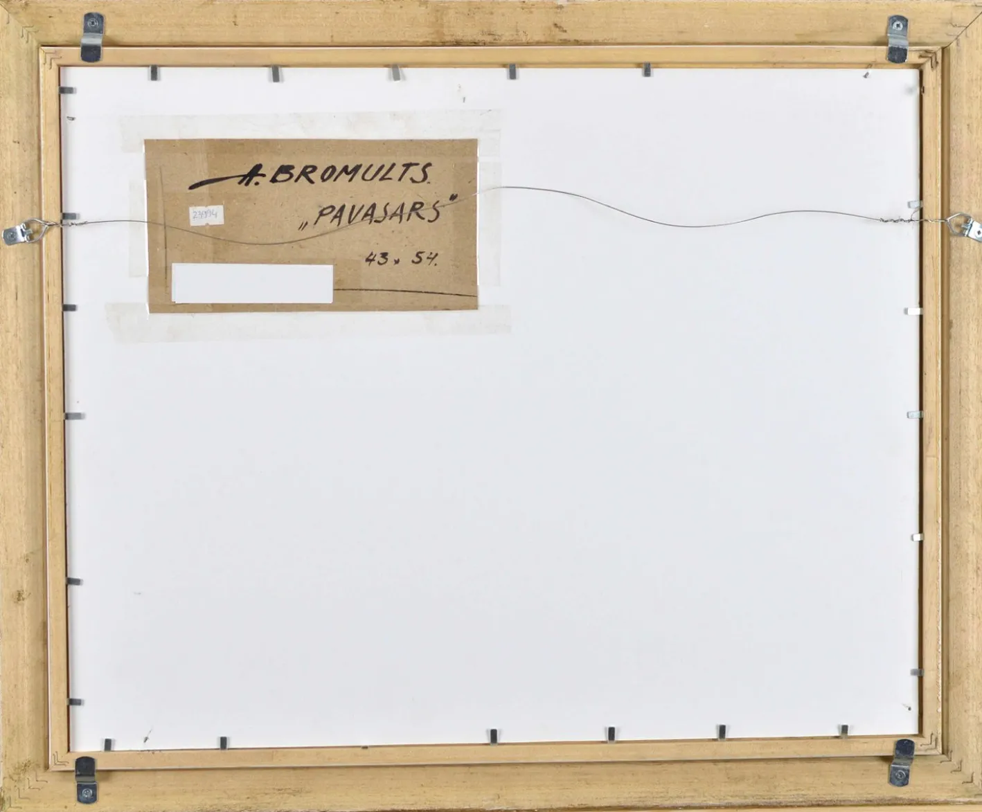 Alfejs Bromults, Blühender Apfelbaum, 1969, Öl auf Karton