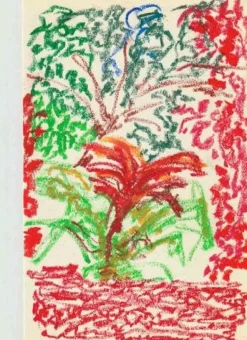 Alfredo Pizzi, Composition 23: Abstrakte Zeichnung, Ölpastell auf Canson Papier
