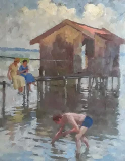 Alfred Schmidt, Am Chiemsee, Ölgemälde, München, 1930er