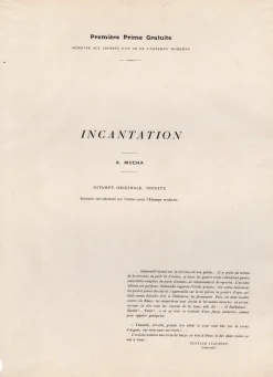 Alphonse Mucha, Incantation (alias Salammbô), Akt, 1897, Lithographie auf Papier