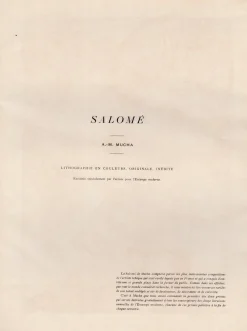 Alphonse Mucha, Salome, 1897, Lithographie auf Papier