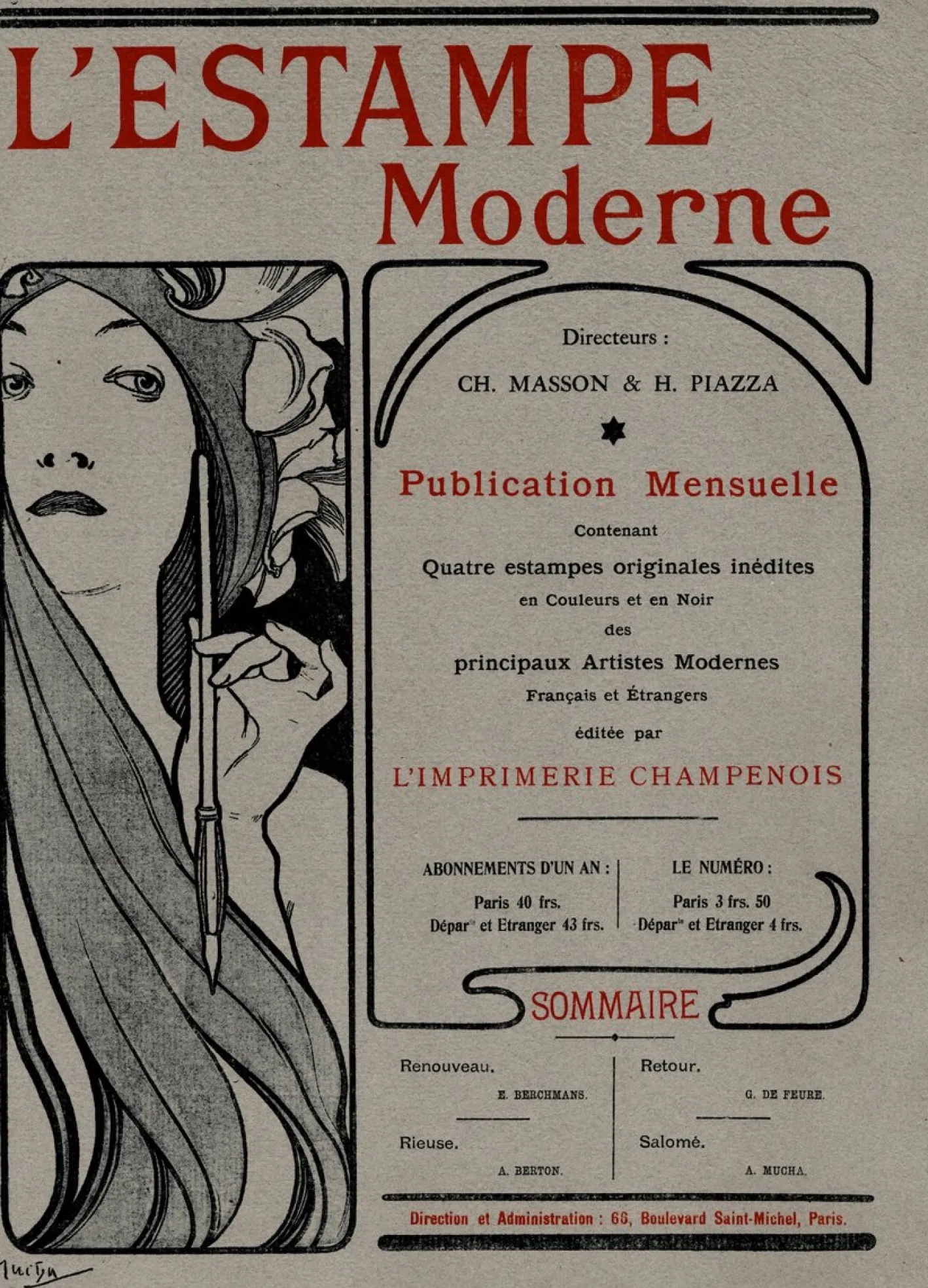 Alphonse Mucha, Salome, 1897, Lithographie auf Papier