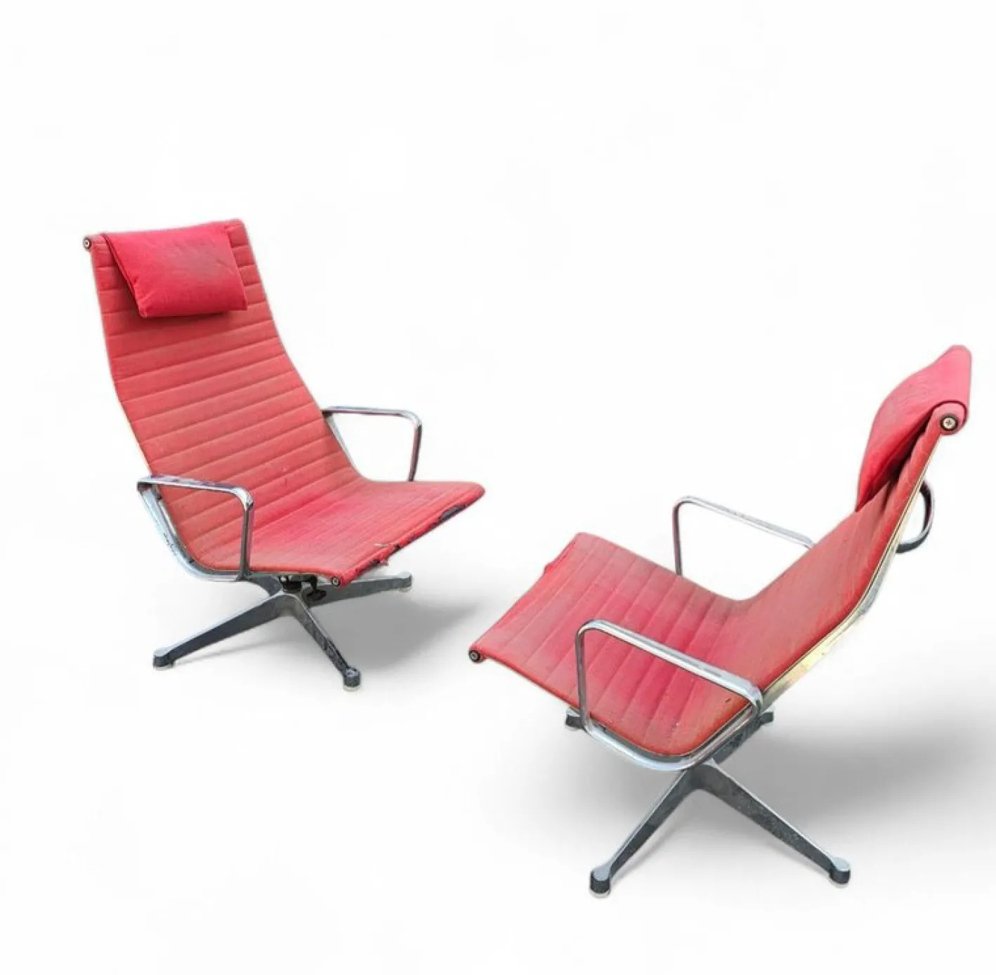 Aluminium 124 Drehsessel von Charles & Ray Eames Herman Miller, 2er Set