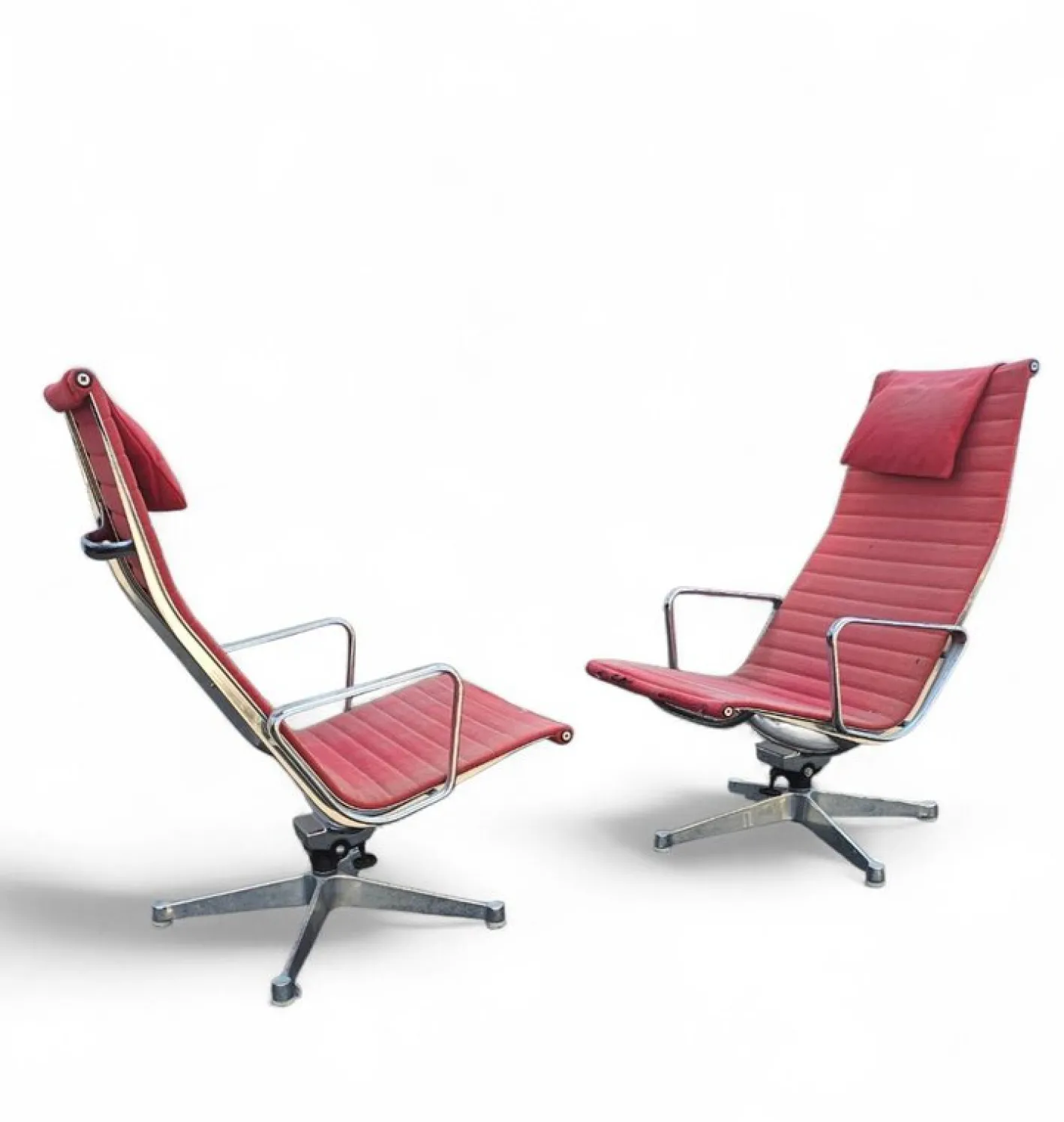 Aluminium 124 Drehsessel von Charles & Ray Eames Herman Miller, 2er Set