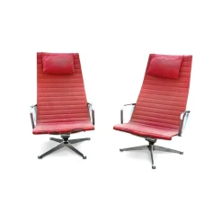 Aluminium 124 Drehsessel von Charles & Ray Eames Herman Miller, 2er Set