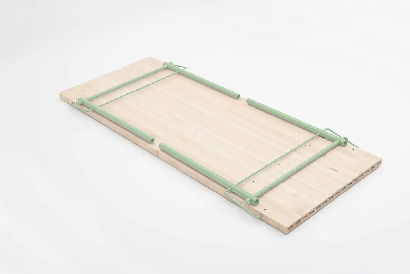 Alveo Outdoor Tisch mit Massivholzplatte mit Wabenstruktur