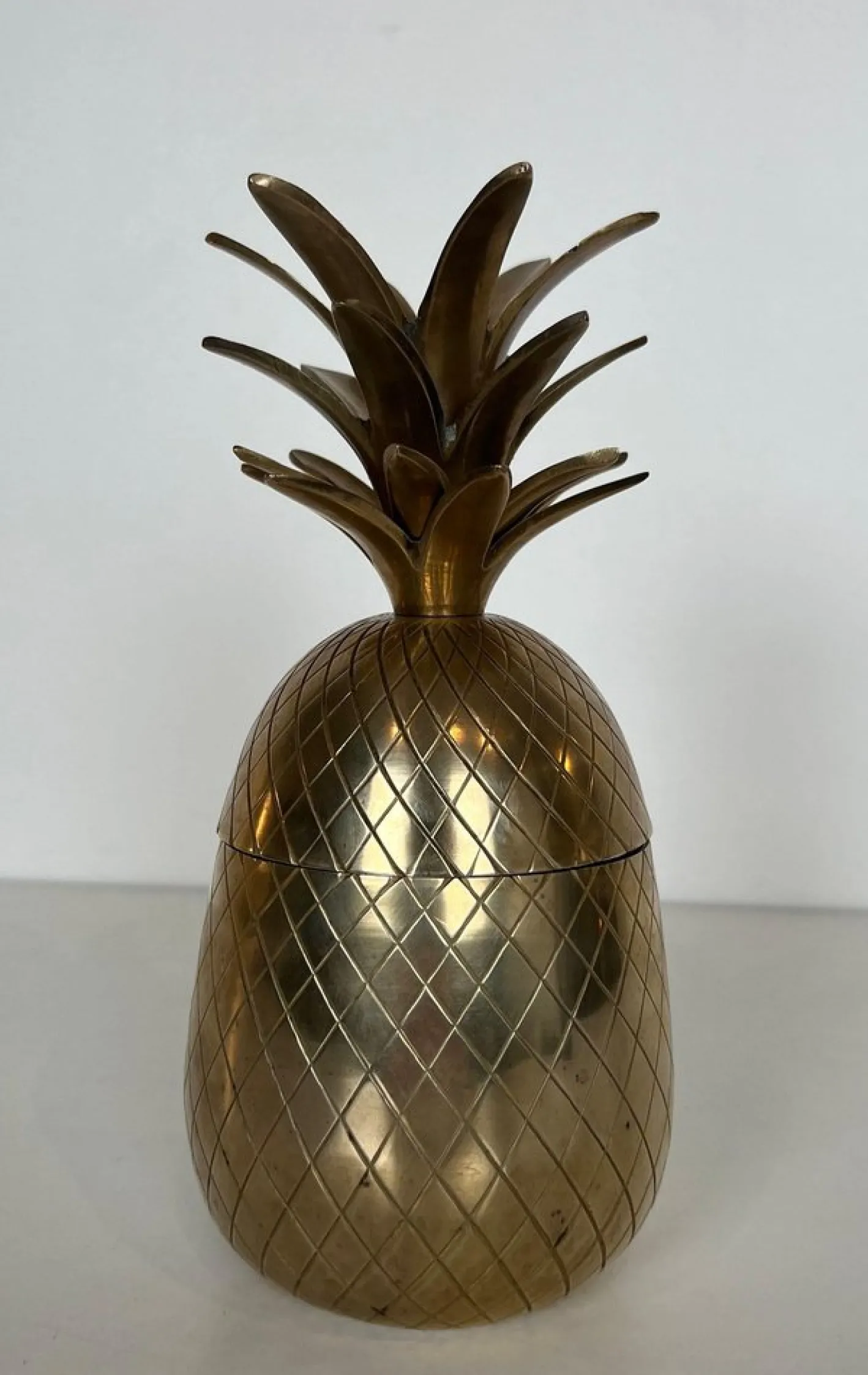 Ananas Eiskübel aus Messing und Stahl