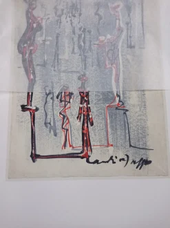 André Masson, Im Museum, Lithographie, 1981