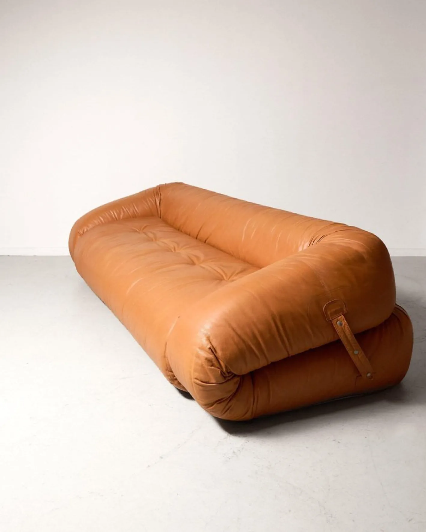 Anfibio Schlafsofa aus cognacfarbenem Leder von Alessandro Becchi, 1970er