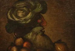 Anhänger von Giuseppe Arcimboldo, anthropomorphe Allegorie des Winters, 18. Jh., Ölgemälde auf Leinwand, gerahmt