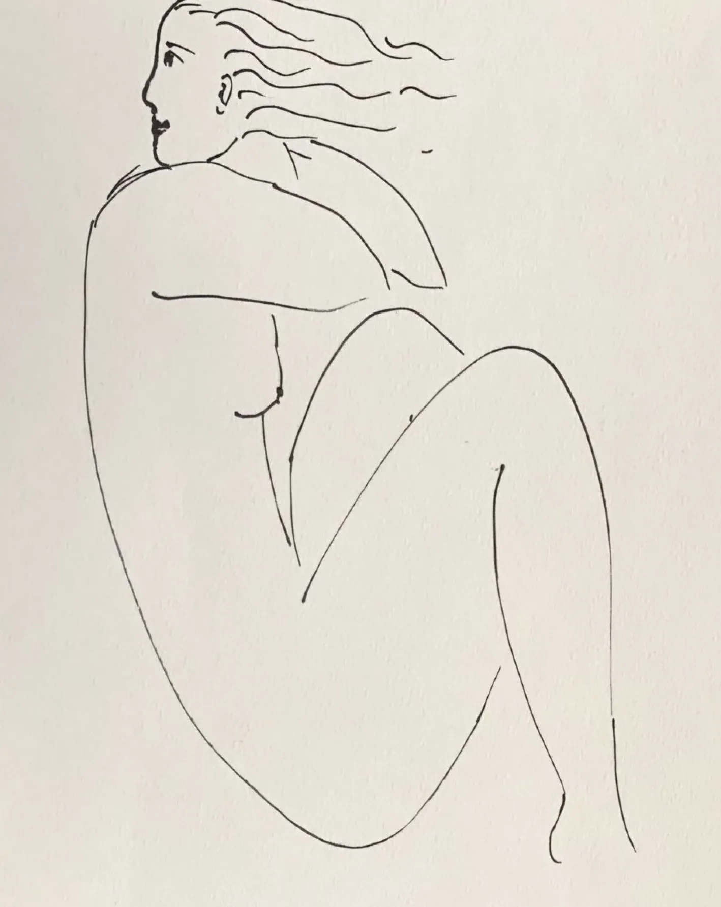 Anna Bertrand, Eine Frau I, Tinte auf Papier
