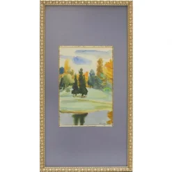 Anna Ostroumova-Lebedeva, im Park, 1900er, Aquarell