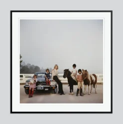 Anne Anka Oversize C Print Framed in White by Slim Aarons
