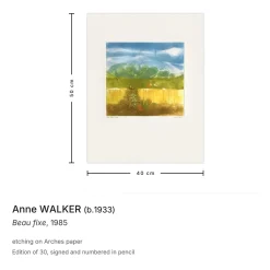 Anne Walker, Beau Fixe, 1985, Radierung