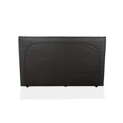 Anthrazitfarbenes Boxspringbett aus Kunstleder von Ruf