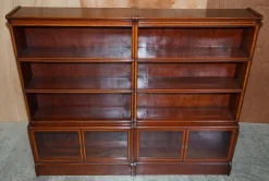 Antike Bücherregale aus Satinholz & Nussholz von William Baker Co., 2er Set
