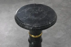 Antike Belgische Säule aus schwarzem Marmor, Frankreich, 1900er