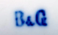 Antike Bing & Grondahl Teller mit Schmetterling und Insekt, 2er Set