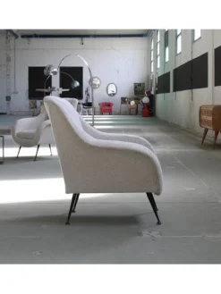 Antike Bouclette Sessel, 1950er