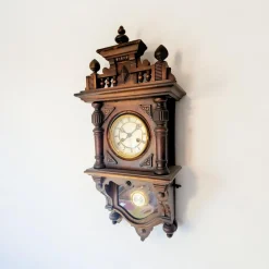 Antike deutsche Junghans Regulator Wanduhr mit Pendel, 1890