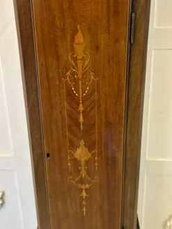 Antike edwardianische Standuhr aus Mahagoni mit Intarsien, 1905