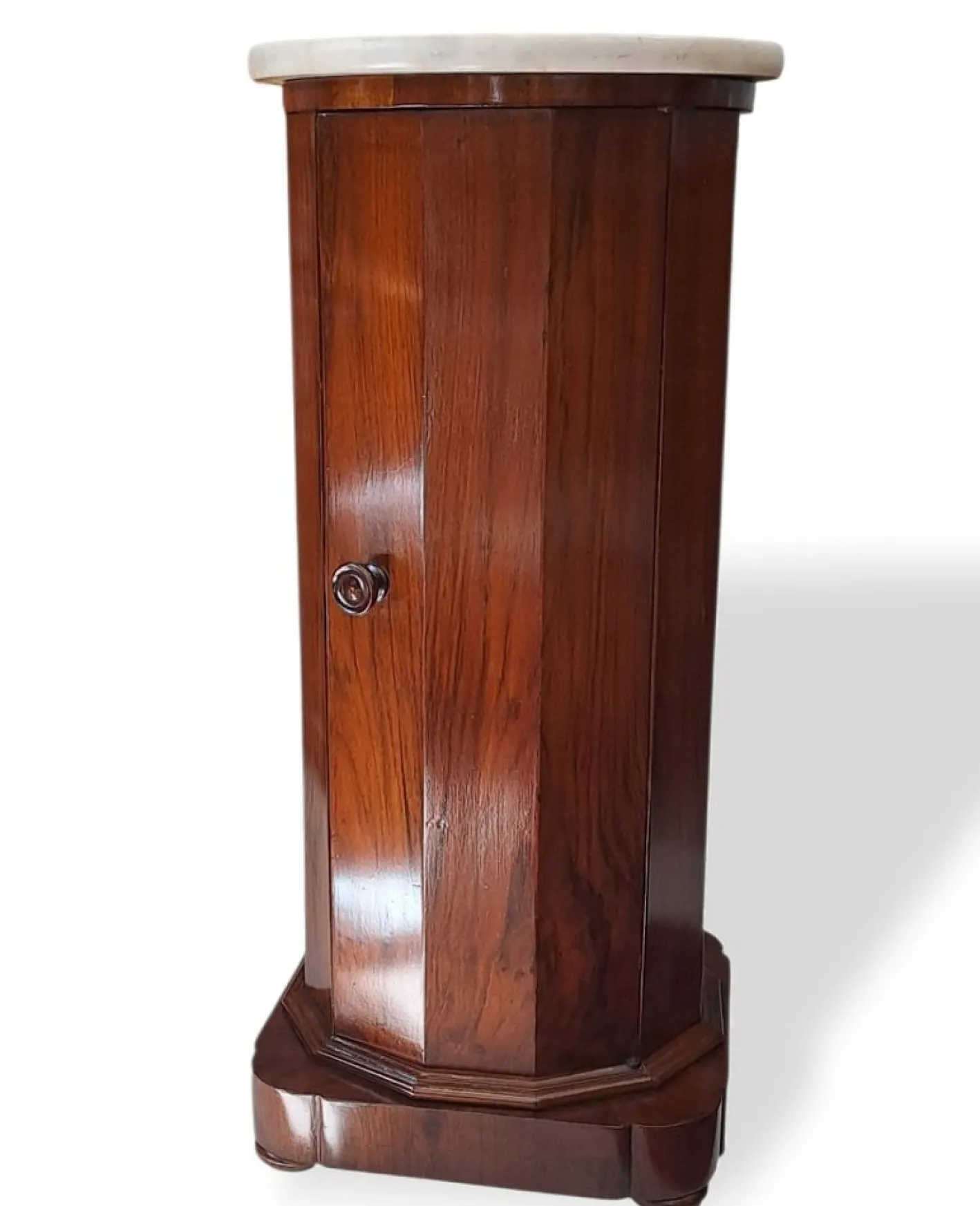 Antike Empire-Säule aus Nussbaum, 1800er Jahre