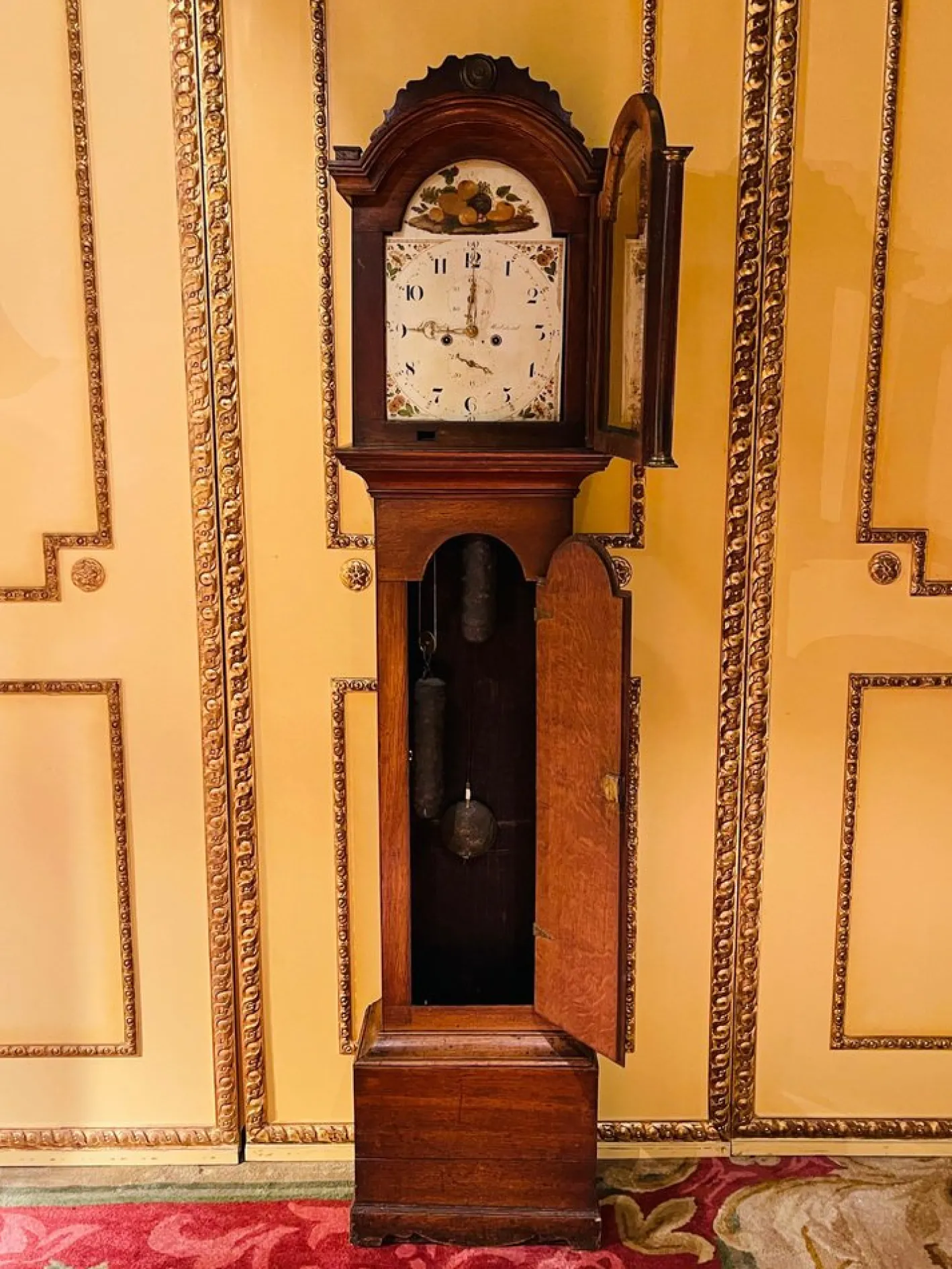 Antike englische Standuhr aus Eiche, 19. Jh