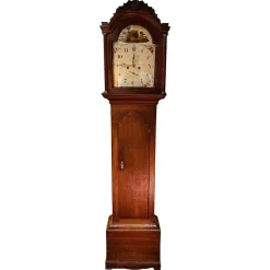 Antike englische Standuhr aus Eiche, 19. Jh