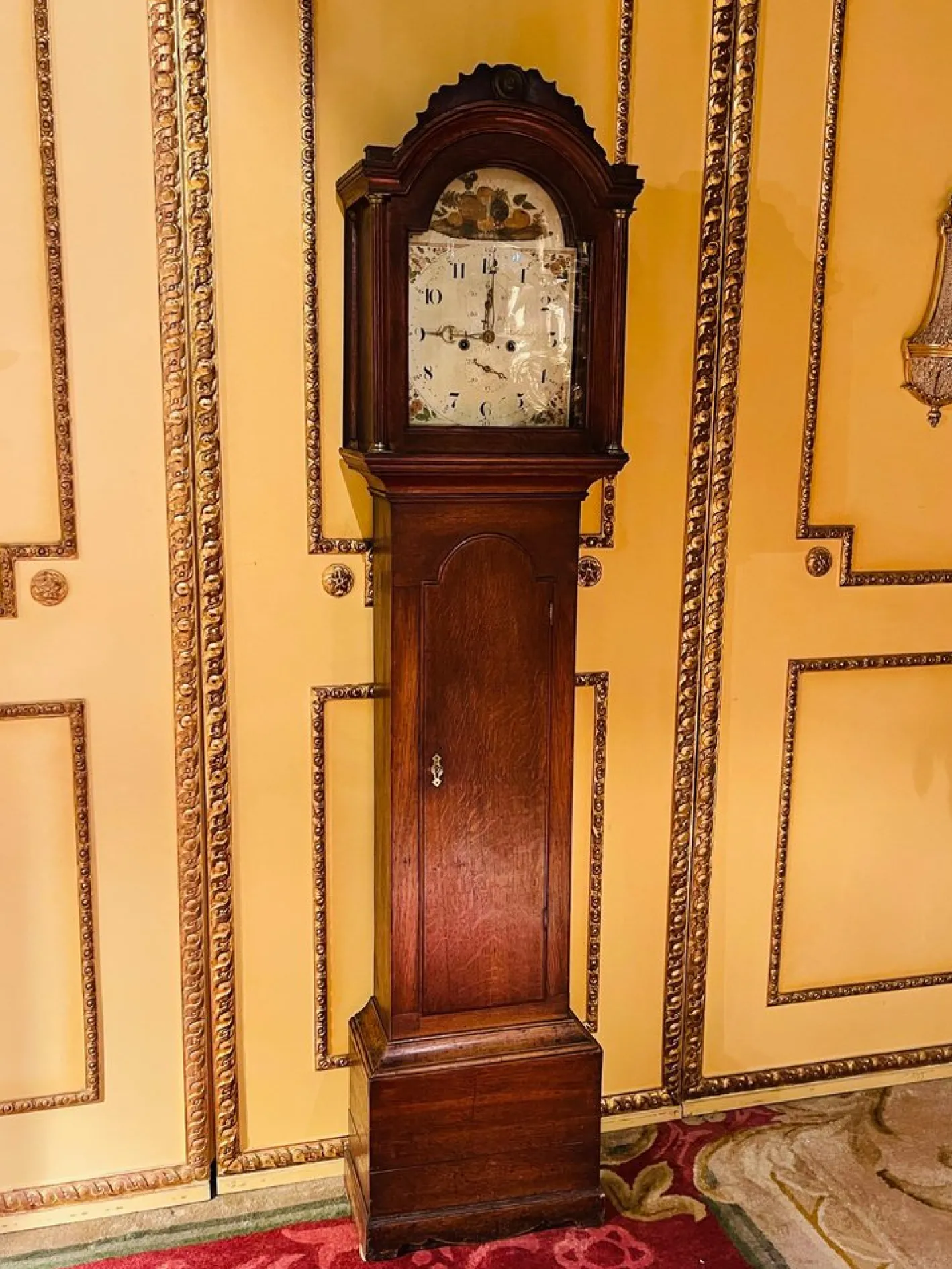 Antike englische Standuhr aus Eiche, 19. Jh