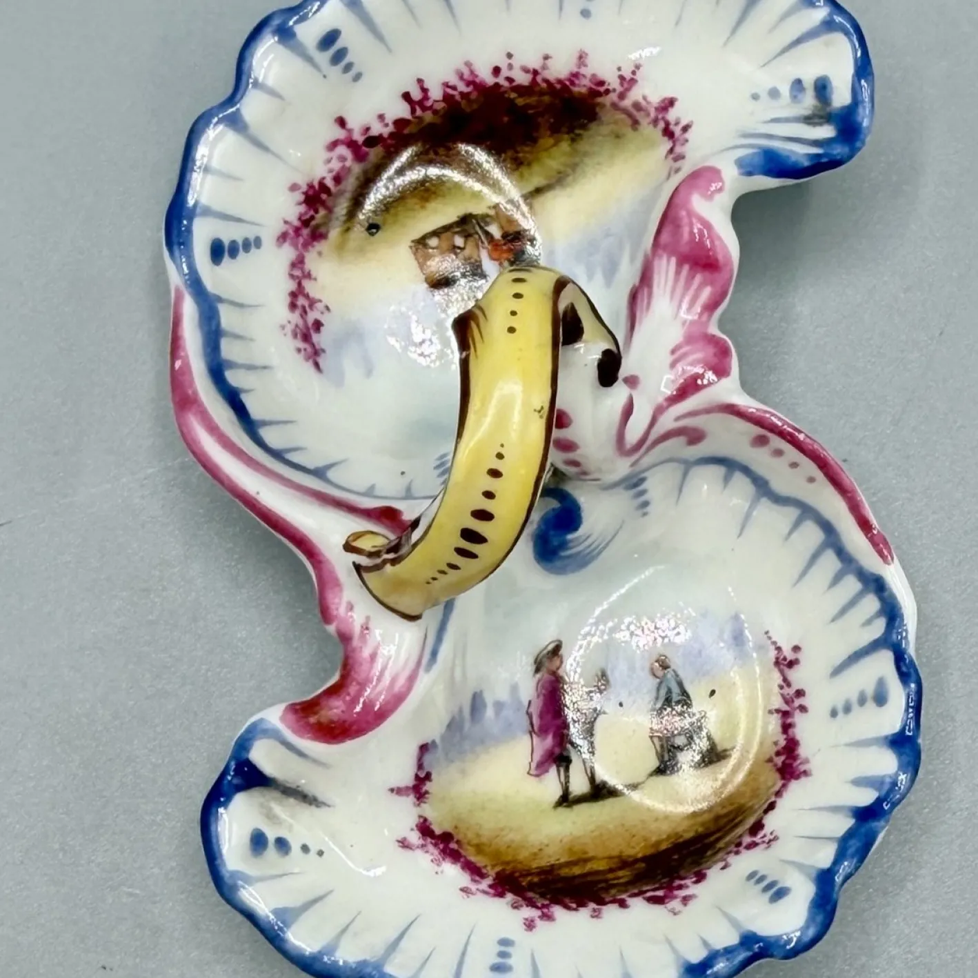 Antike französische Doppel-Salzschale aus Porzellan von Charles Field Haviland für Gérard, Dufraisseix & Morel, 1890er