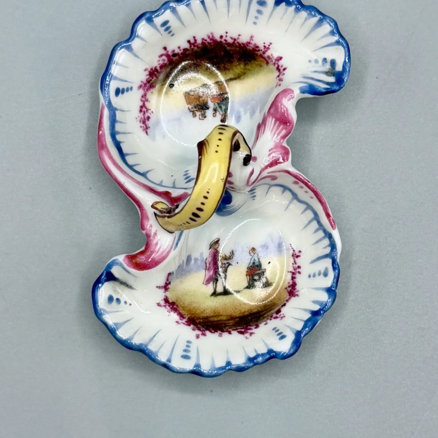 Antike französische Doppel-Salzschale aus Porzellan von Charles Field Haviland für Gérard, Dufraisseix & Morel, 1890er