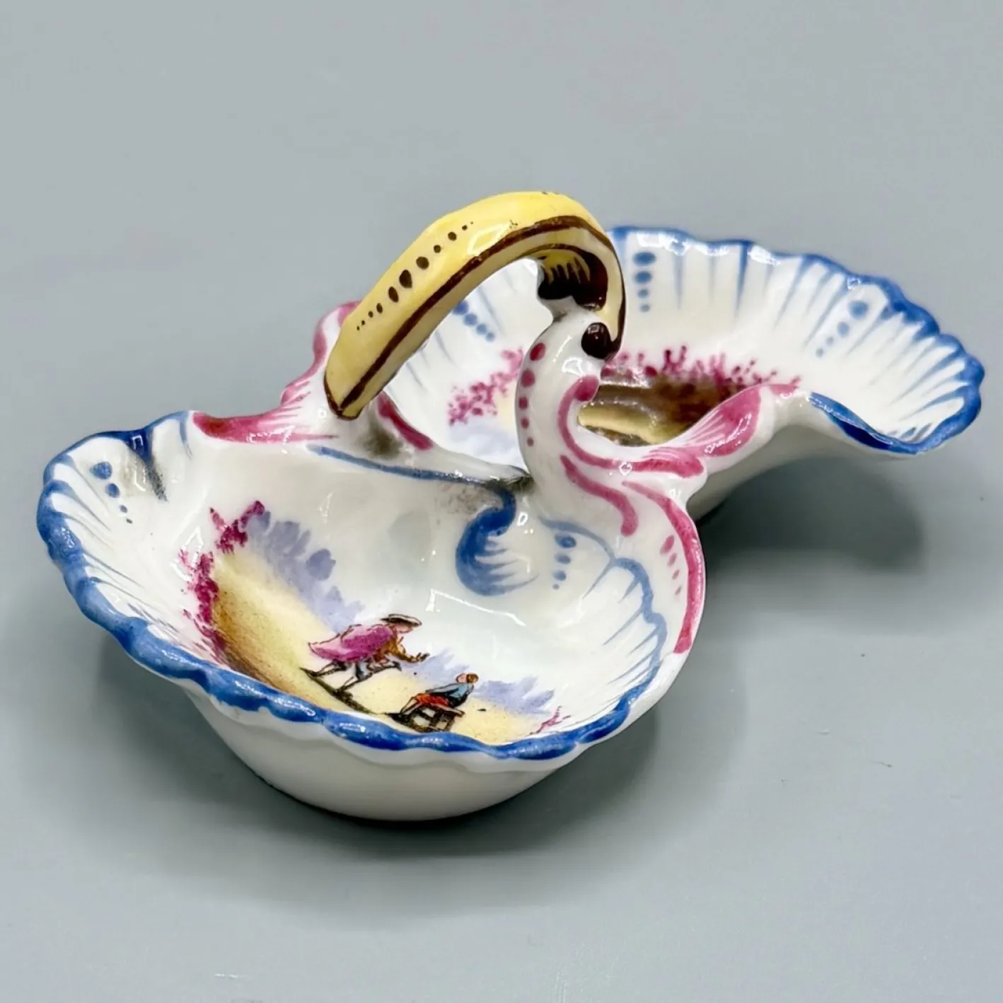 Antike französische Doppel-Salzschale aus Porzellan von Charles Field Haviland für Gérard, Dufraisseix & Morel, 1890er