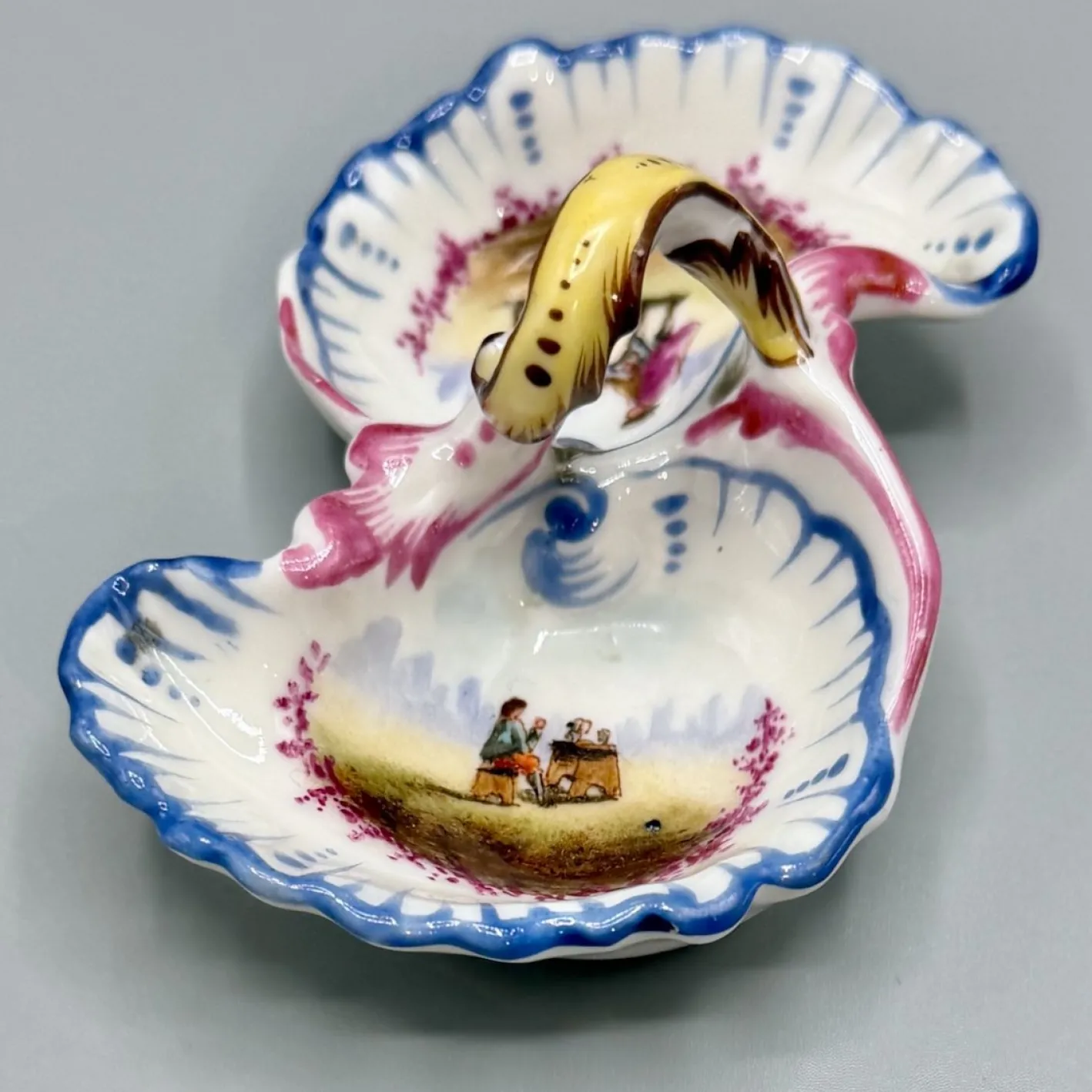 Antike französische Doppel-Salzschale aus Porzellan von Charles Field Haviland für Gérard, Dufraisseix & Morel, 1890er