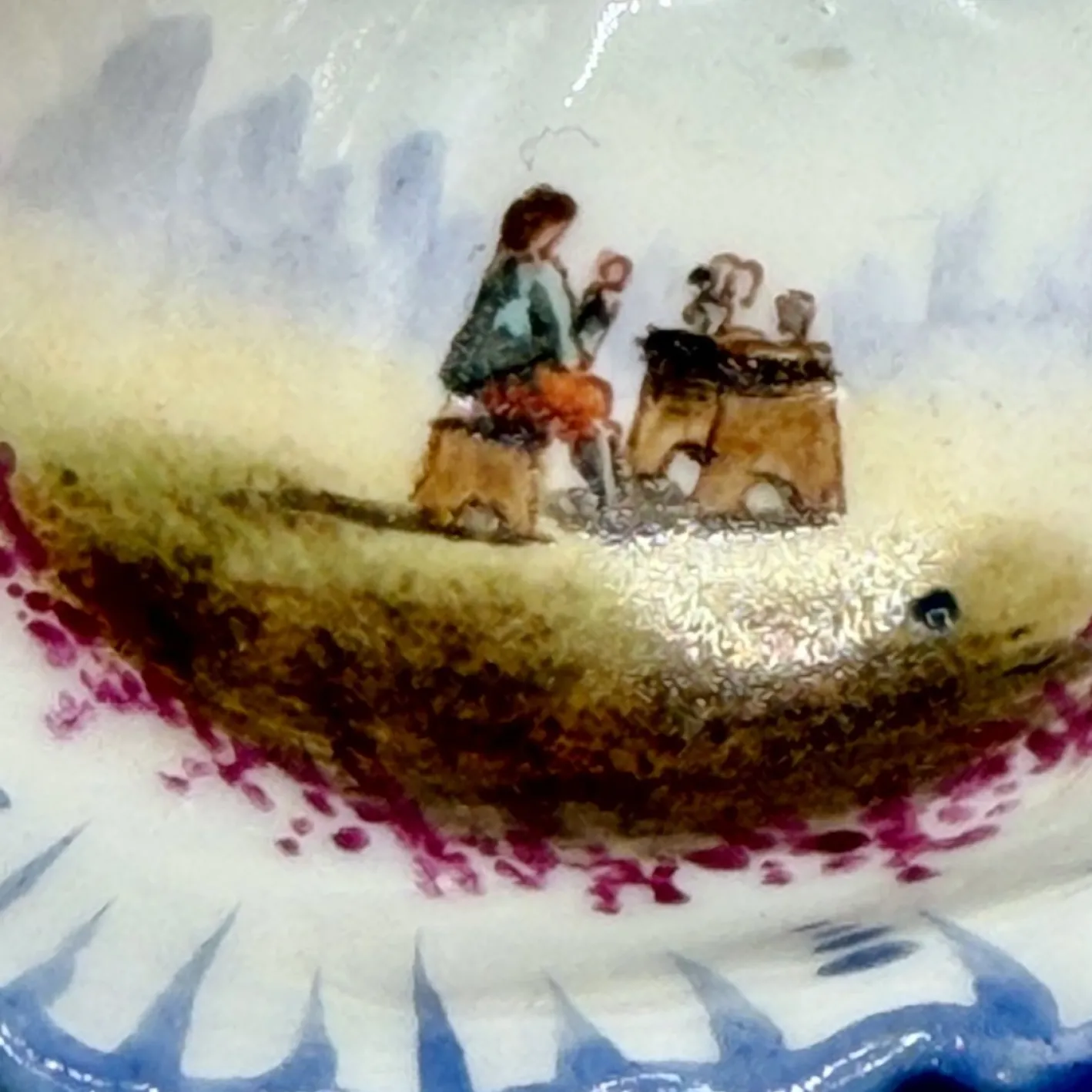Antike französische Doppel-Salzschale aus Porzellan von Charles Field Haviland für Gérard, Dufraisseix & Morel, 1890er