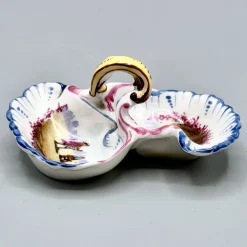 Antike französische Doppel-Salzschale aus Porzellan von Charles Field Haviland für Gérard, Dufraisseix & Morel, 1890er