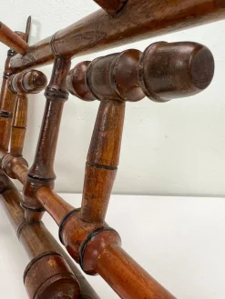 Antike französische Garderobe aus Bambusimitat, 1890er
