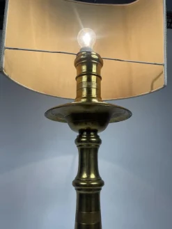 Antike Französische Stehlampe aus Goldener Bronze, 19. Jahrhundert