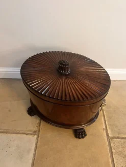 Antike George III Weinkühler aus Mahagoni, 1800er, 2er Set