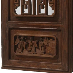 Antike geschnitzte Gitterfensterplatte