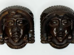 Antike Ägyptische Sphinx Maske Außentürklopfer, 2 . Set