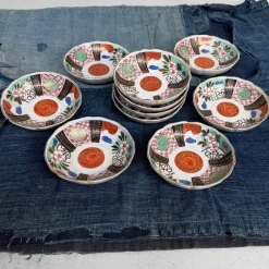 Antike Imari Dessertteller aus Porzellan, 1890er, 10 . Set