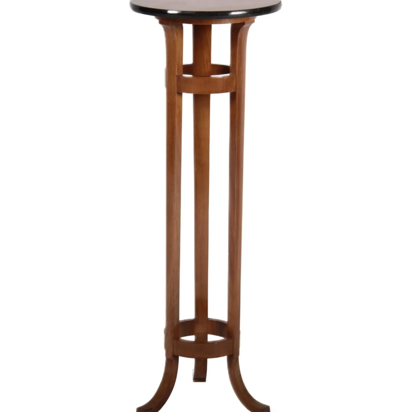 Antike Jugendstil Blumensäule aus Kirschholz, 1915