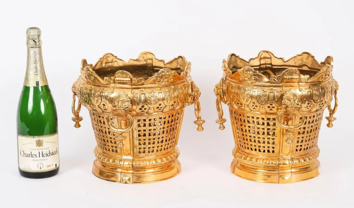 Antike Louis XIV Ormolu Jardinieres, 19. Jh., 2er Set