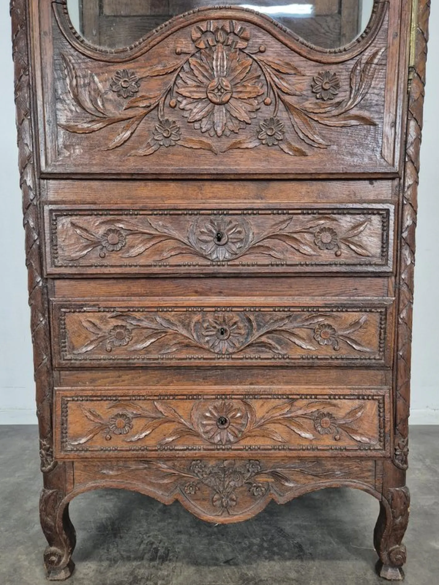 Antike normannische Kommode aus Eiche, 1800er