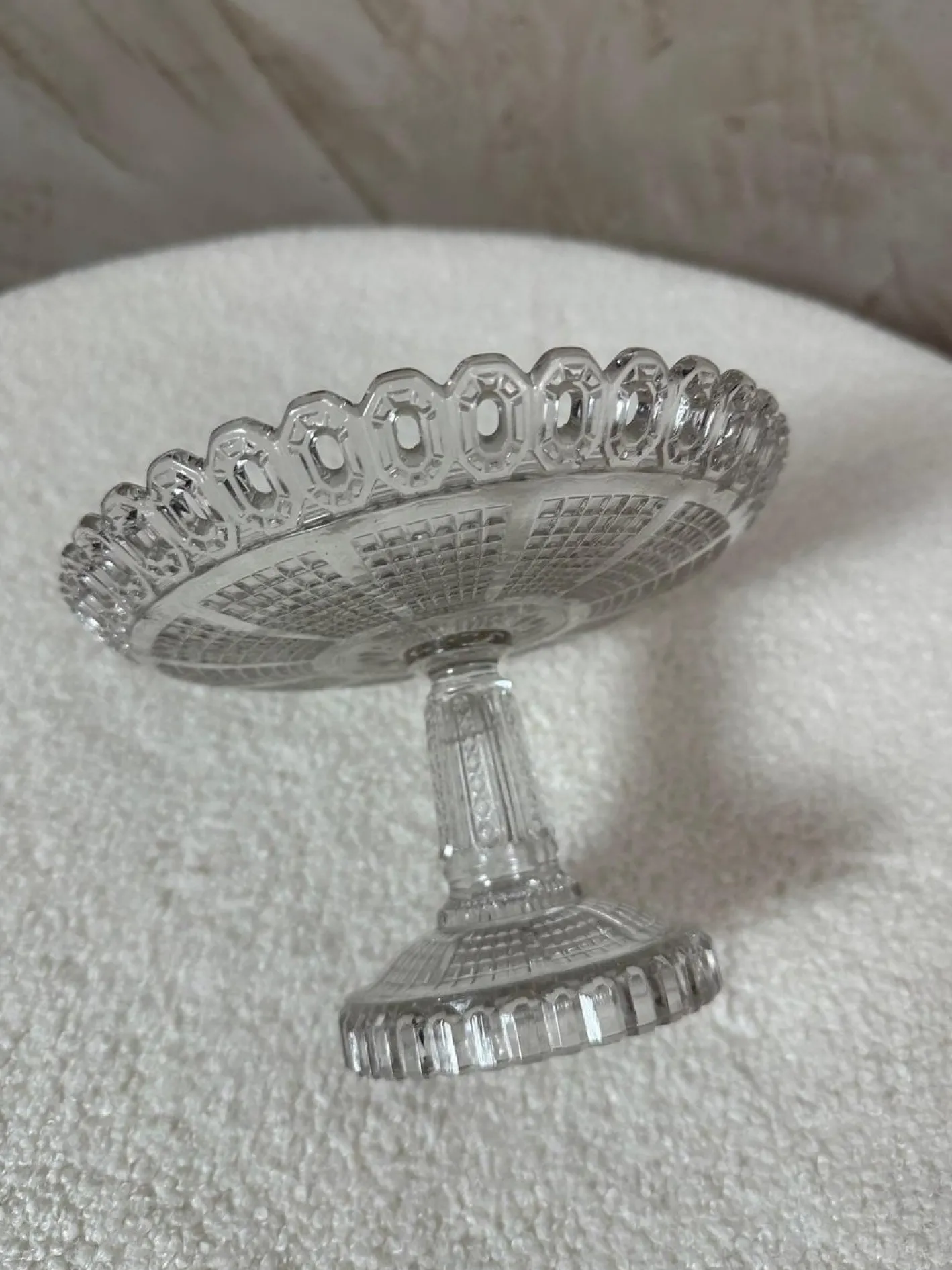 Antike Obstschale aus Glas, 1900