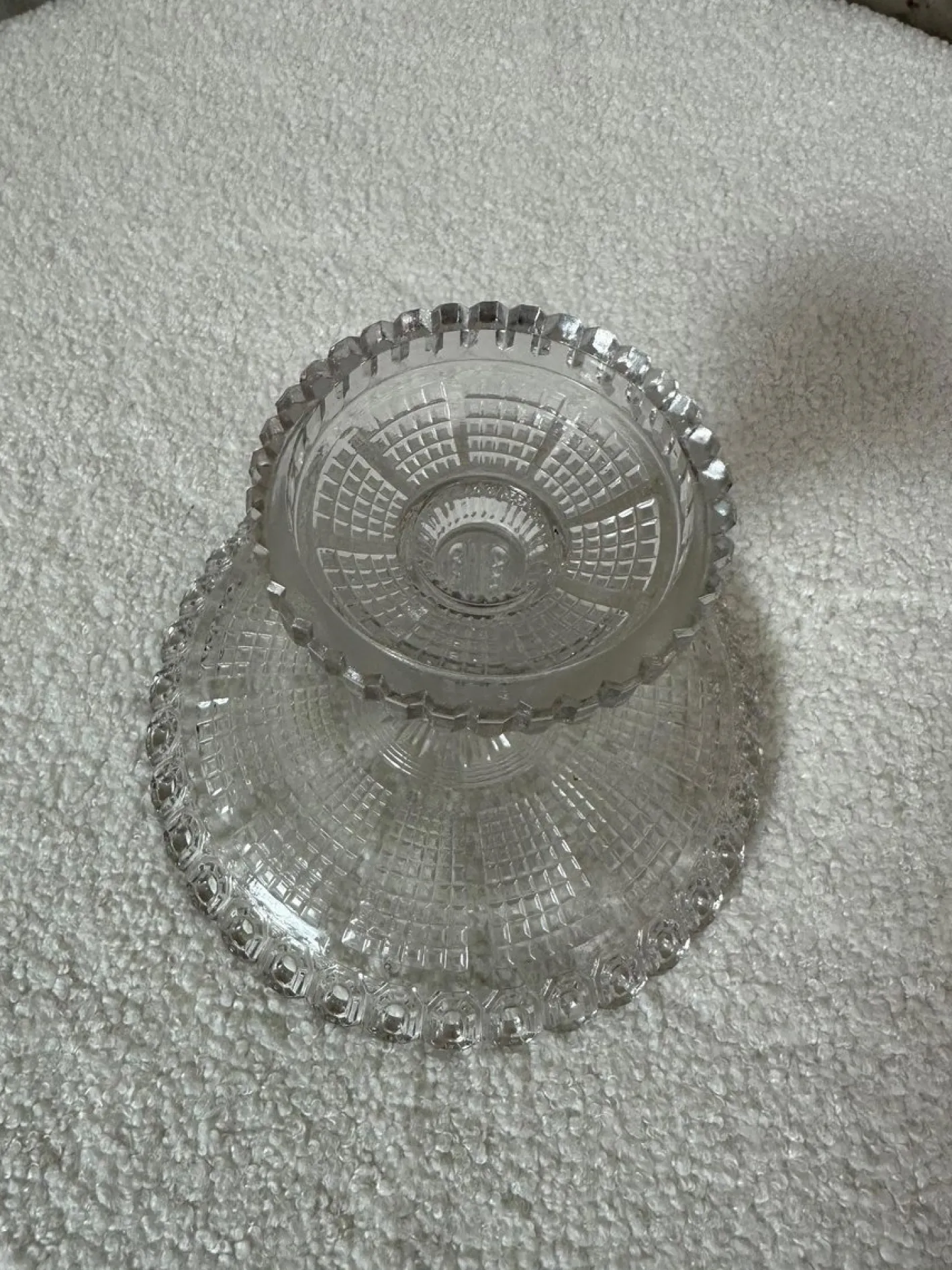 Antike Obstschale aus Glas, 1900