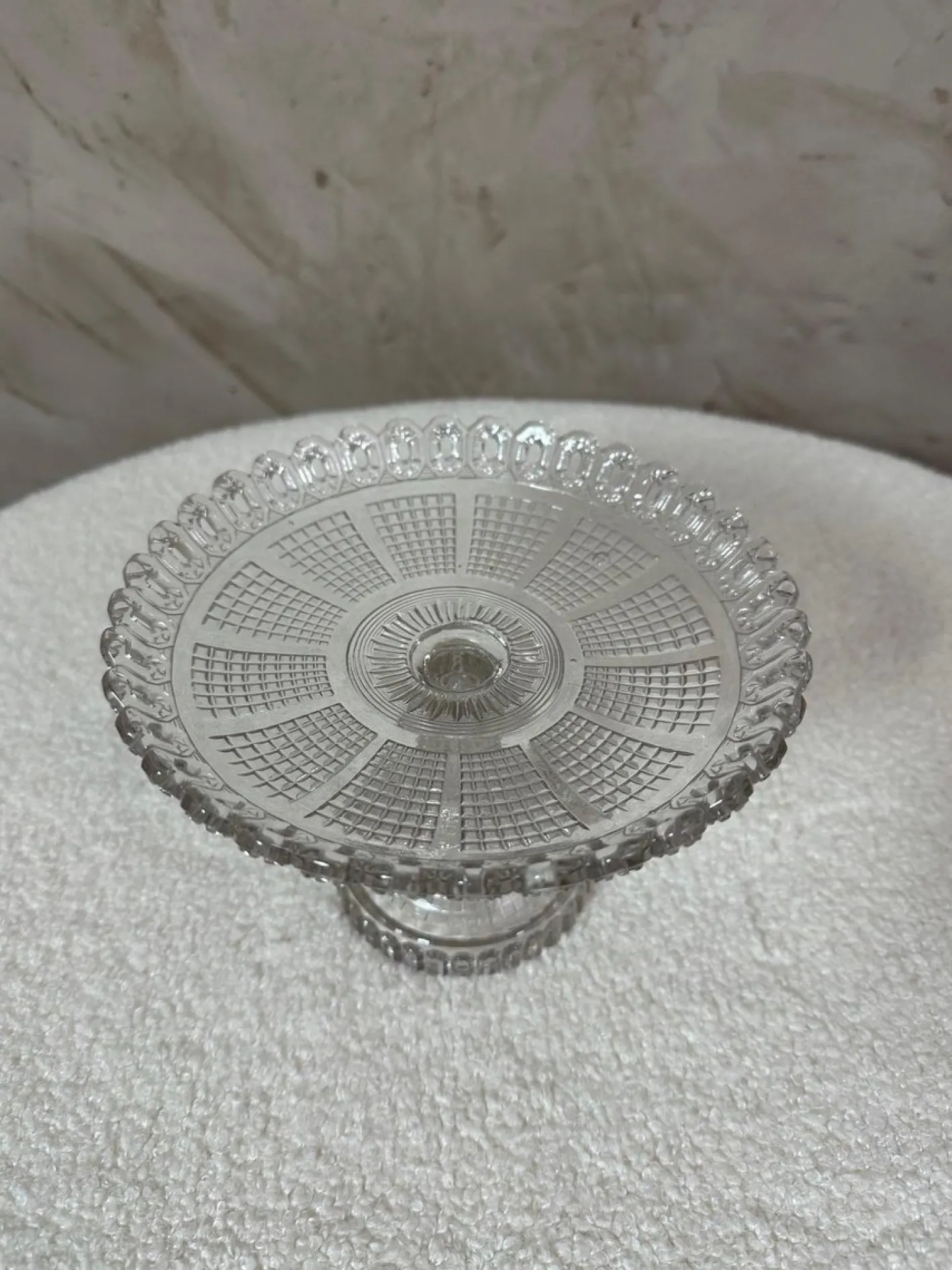 Antike Obstschale aus Glas, 1900