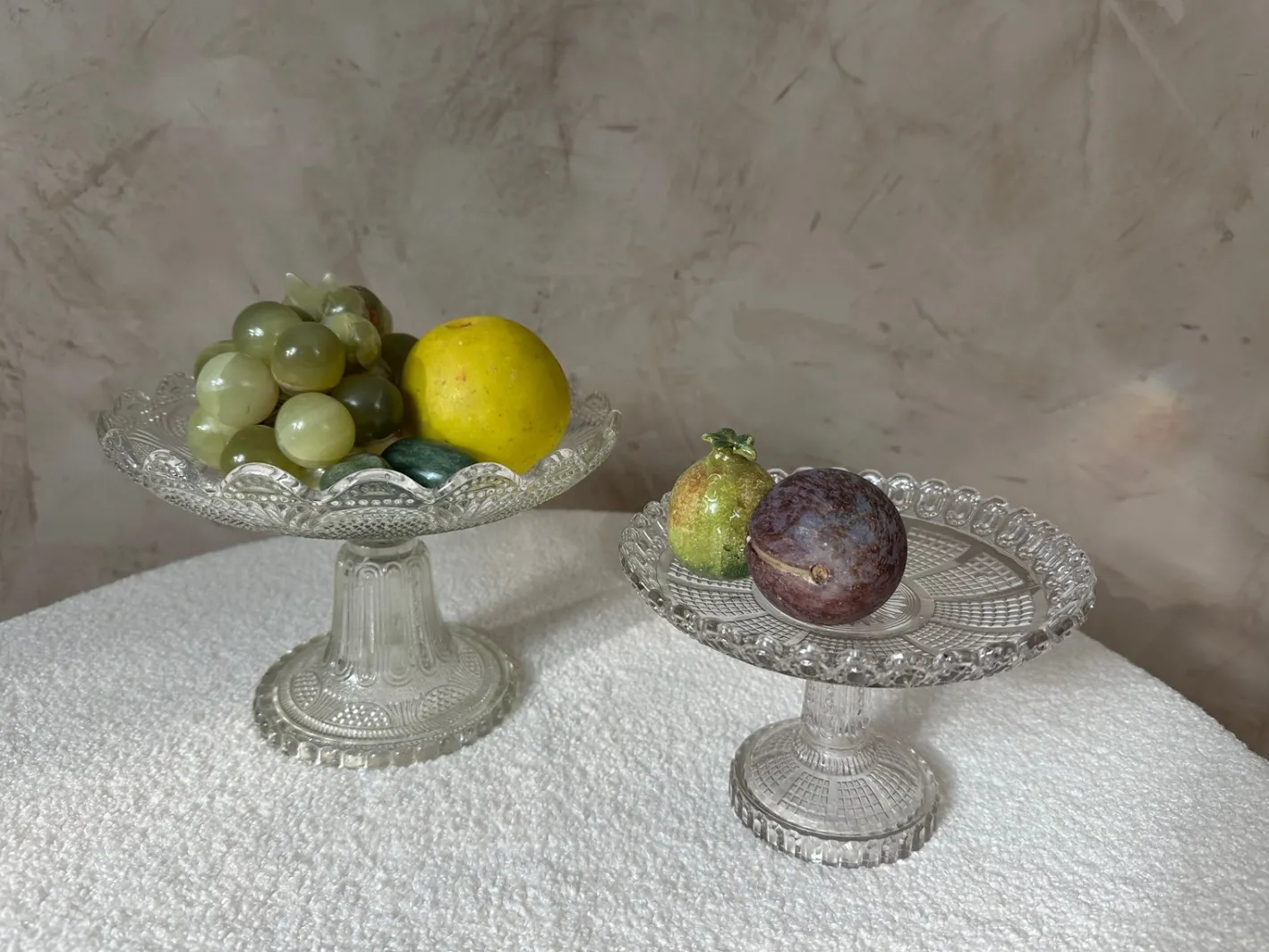 Antike Obstschale aus Glas, 1900
