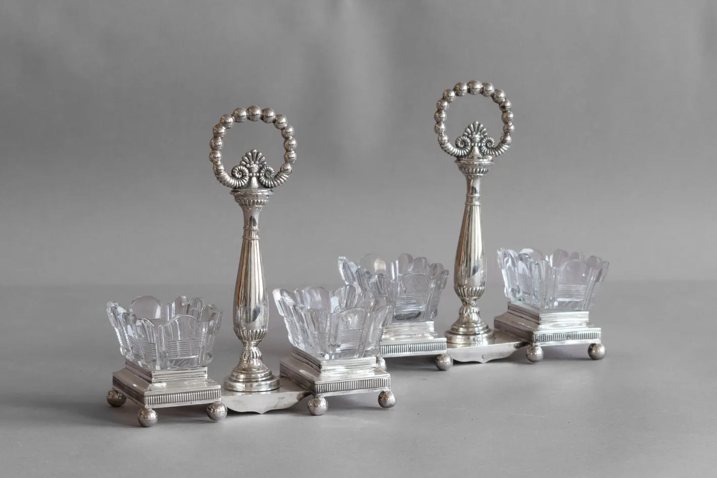 Antike offene Salze, 1890, 2er Set