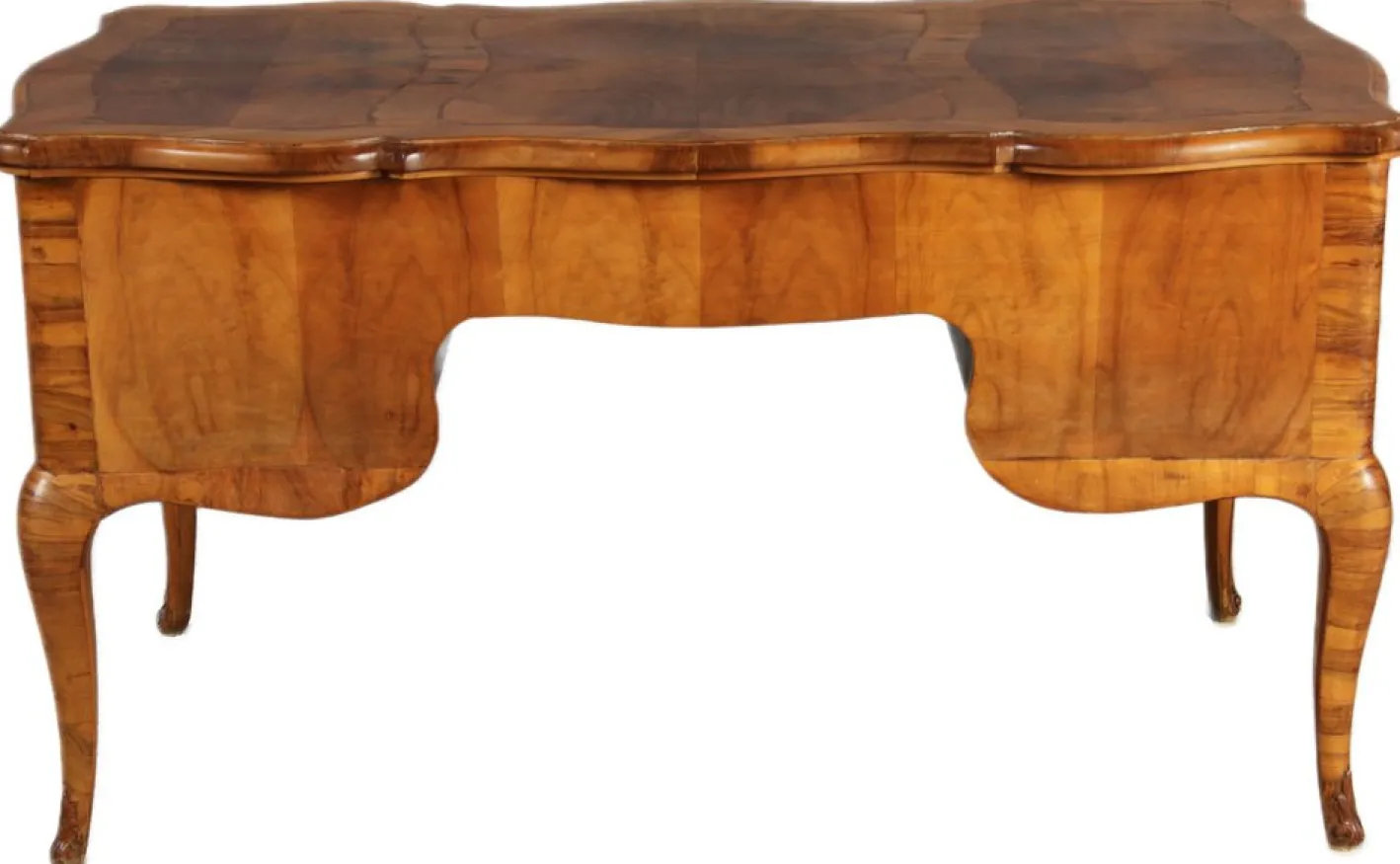 Antiker Barock Schreibtisch mit Nussholz Intarsie, 1780